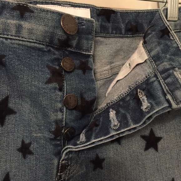 Current/Elliott Cut Off Mini Skirt Flocked Star - Picture 4 of 6